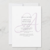 Elegant Lavendel Initiaal Vrijgezellenfeest Kaart (Voorkant)