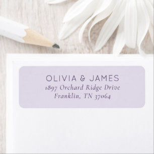 Elegant Lavendel Minimalistisch Etiket