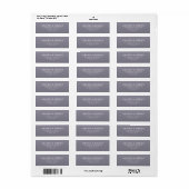 Elegant Lavendel Minimalistisch Etiket (Full Sheet)
