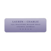 Elegant Lavendel Minimalistisch Etiket (Voorkant)