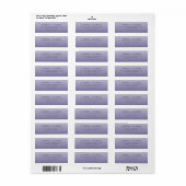 Elegant Lavendel Minimalistisch Etiket (Full Sheet)