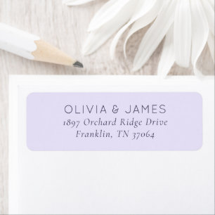 Elegant Lavendel Minimalistisch Etiket