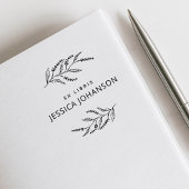 Elegant Lavendel Modern Botanisch Ex Libris Boek Rubberstempel