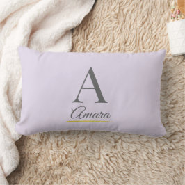Elegant Lavendel Monogram Kussen