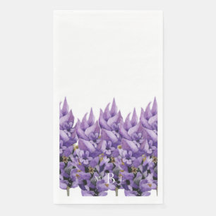 Elegant Lavendel Monogram Servet