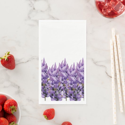 Elegant Lavendel Monogram  Servet (Insitu)