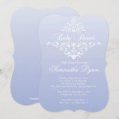 Elegant Lavendel Ombre Baby shower Invitation Kaart (Voorkant / Achterkant)