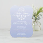 Elegant Lavendel Ombre Baby shower Invitation Kaart (Staand voorkant)