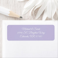 Elegant Lavendel Paars Retouradres