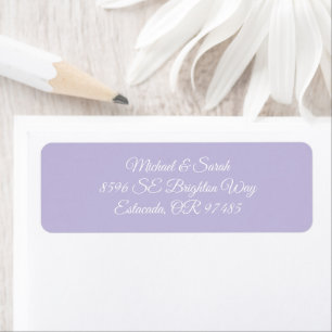 Elegant Lavendel Paars Retouradres Etiket