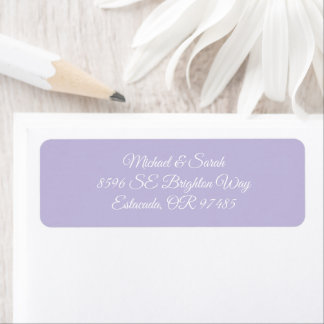 Elegant Lavendel Paars Retouradres Etiket