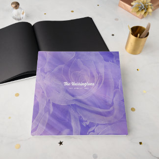Elegant Lavendel Paarse Roos Trouw Gastboek Gastenboek