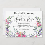 Elegant Lavendel Roze Rose Vrijgezellenfeest Kaart (Voorkant)