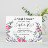 Elegant Lavendel Roze Rose Vrijgezellenfeest Kaart (Staand voorkant)