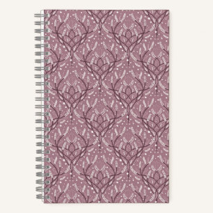 Elegant Lavendel Vine Bloemenpatroon Notitieboek