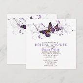 Elegant Lavendel Vlinder Swirls Vrijgezellenfeest Kaart (Voorkant / Achterkant)