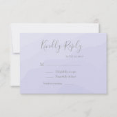 Elegant lavendel waterverf bruiloft RSVP Kaart (Voorkant)
