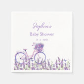 Elegant Lavendel Wildflower Baby shower Servet (Voorkant)