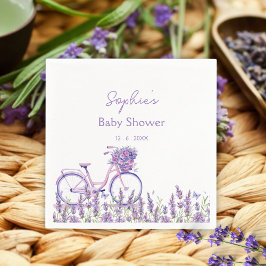 Elegant Lavendel Wildflower Baby shower Servet