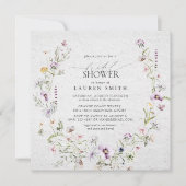 Elegant Lavendel Wildflower Vrijgezellenfeest Kaart (Voorkant)