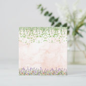 Elegant Lavender and Vine Blank Greeting Card with (Staand voorkant)