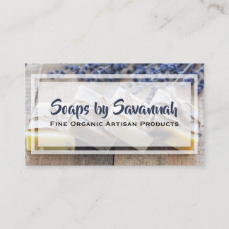 Elegant Lavender Artisan Soap Maker Visitekaartje