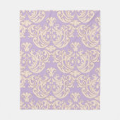 Elegant Lavender Baroque Damask Fleece Blanket (Voorkant)