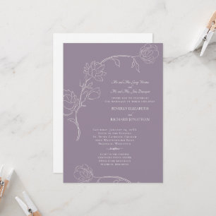 Elegant Lavender Beide sets ouders Floral Kaart