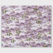Elegant Lavender Bloom Wrapping Paper Roll Cadeaupapier (Vlak)