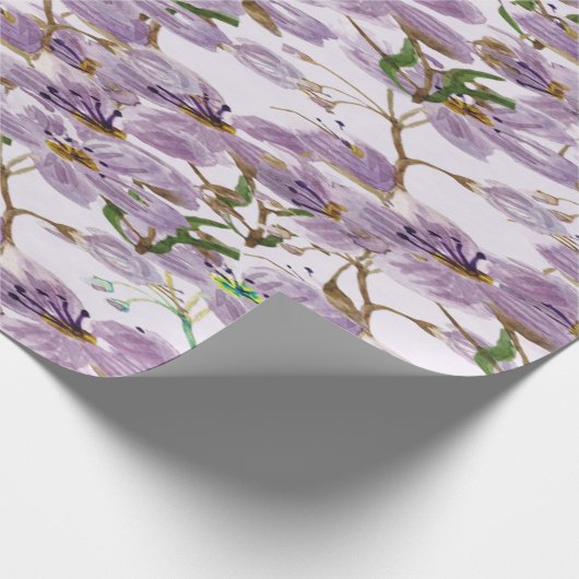 Elegant Lavender Bloom Wrapping Paper Roll Cadeaupapier (Hoek)