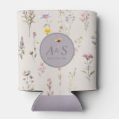 Elegant Lavender, blush and cream Wildflowers Blikjeskoeler (Achterkant)