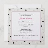 Elegant Lavender Blush en Black Quinceanera Kaart (Achterkant)