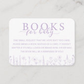 Elegant Lavender Books for Baby Card Informatiekaartje (Voorkant)