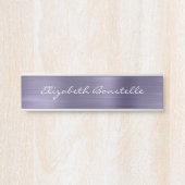 Elegant Lavender Borhed Metal Handschrift Deurbordje (Voorkant)