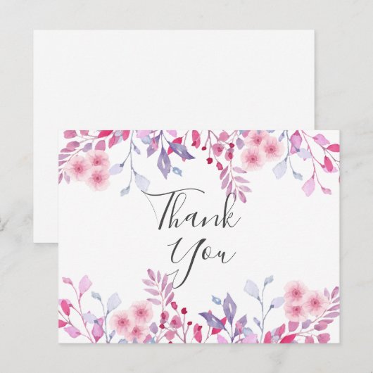 Elegant Lavender Bouquet Script Business Hartelijk Briefkaart (Voorkant / Achterkant)
