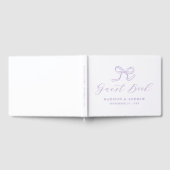 Elegant Lavender Bow Wedding Gastenboek (Volledig)