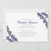 Elegant Lavender Bridal Shower Invitation Kaart (Voorkant)