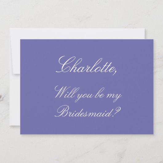 Elegant Lavender Bridesmaid proposal Invision Kaart (Voorkant)