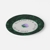 Elegant Lavender Camellia Wedding Papieren Bordje (Gekanteld)