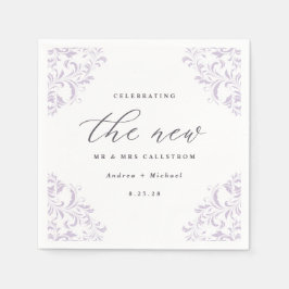 Elegant Lavender  Classic Wedding Napkins Servet
