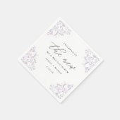 Elegant Lavender  Classic Wedding Napkins Servet (Hoek)