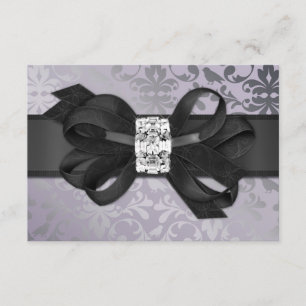Elegant Lavender en Silver RSVP met Bow