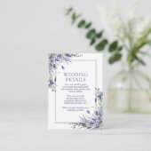 Elegant lavender Eucalyptus Botanische gegevens Informatiekaartje (Staand voorkant)