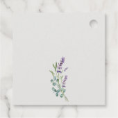 Elegant Lavender Eucalyptus Leafy Foliage Wedding Bedankjes Labels (Achterkant)