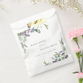 Elegant Lavender Eucalyptus Leafy Foliage Wedding Bedankzakje (Gezegeld)