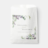 Elegant Lavender Eucalyptus Leafy Foliage Wedding Bedankzakje (Voorkant)