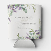 Elegant Lavender Eucalyptus Leafy Foliage Wedding Blikjeskoeler (Achterkant)