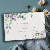 Elegant Lavender Eucalyptus Leafy Foliage Wedding Gastenboek