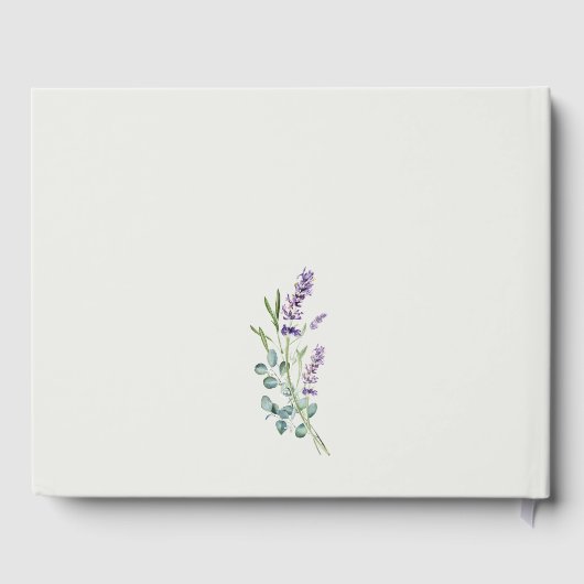 Elegant Lavender Eucalyptus Leafy Foliage Wedding Gastenboek (Achterkant)