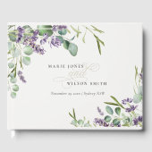 Elegant Lavender Eucalyptus Leafy Foliage Wedding Gastenboek (Voorkant)